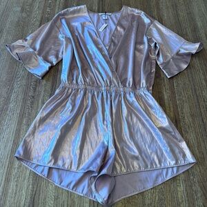 NWT Victoria’s Secret Metallic Pink Romper Size Medium